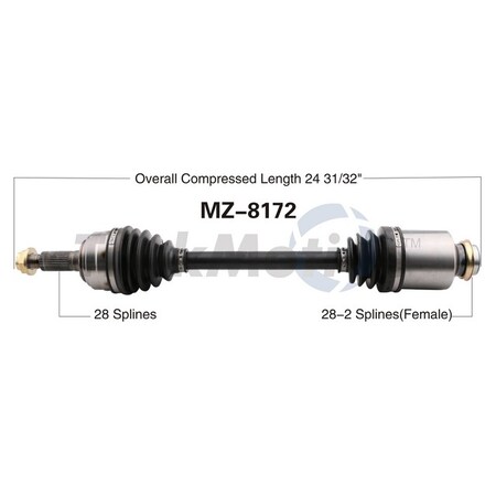 Surtrack Axle Cv Axle Shaft, Mz-8172 MZ-8172